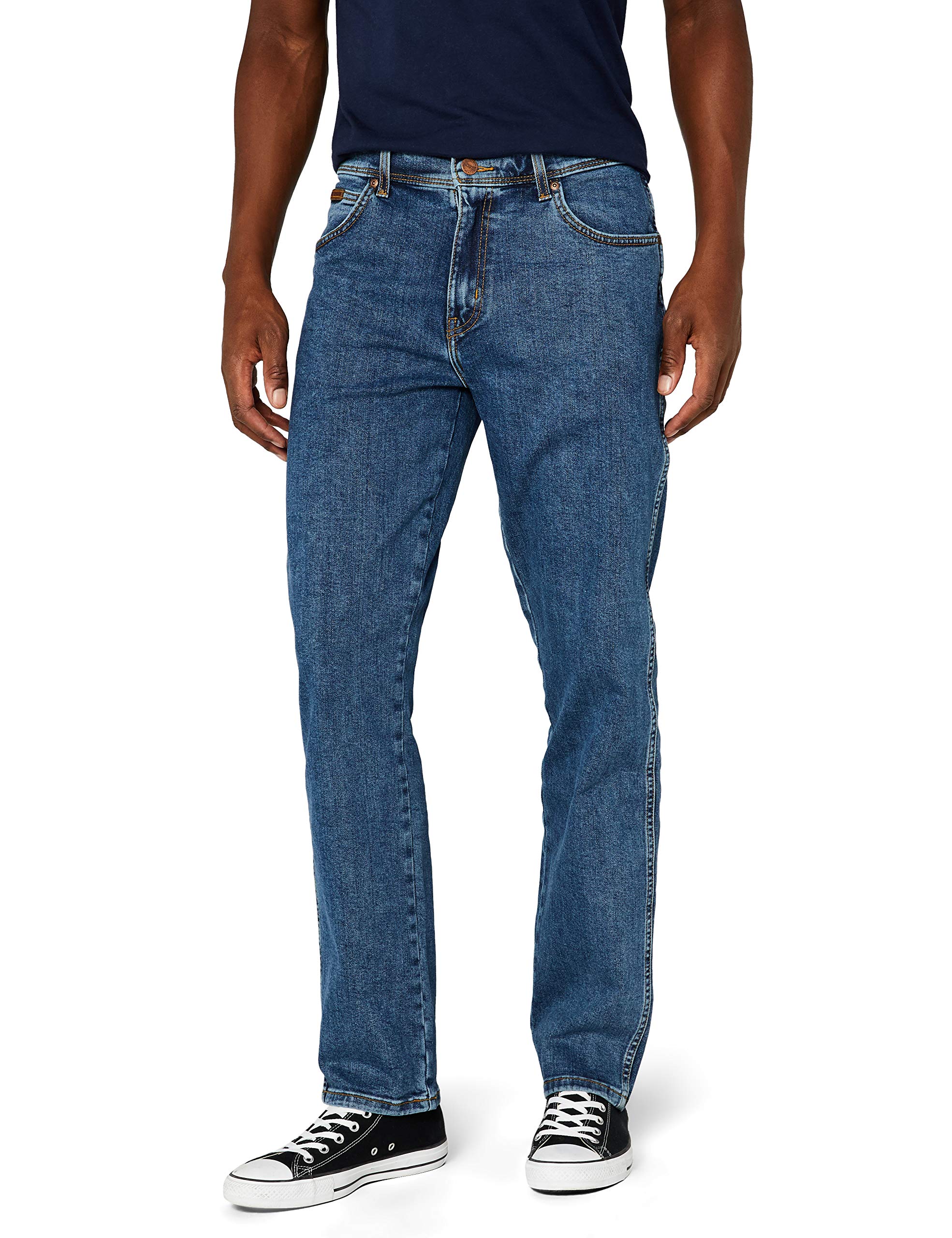 Wrangler Men's Straight Fit Jeans - Classic Denim Pants for Casual Wear & Everyday Comfort | Perfect for Work, Outdoor Activities & Weekend Style