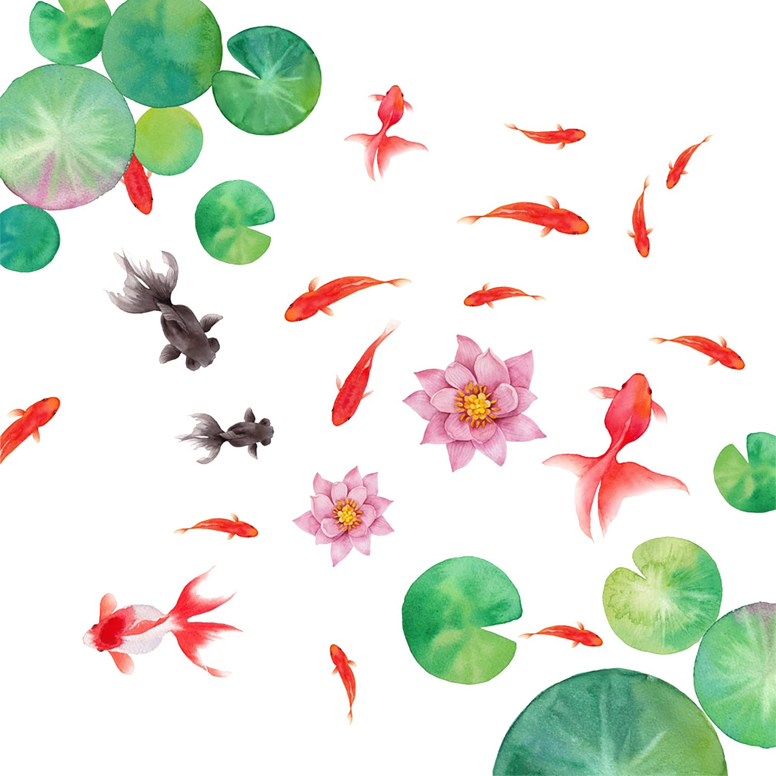 DIY Removable Leaf Wall Decals with Birds - Eco-Friendly Plant and Fish Wall Stickers for Living Room, Kids Bedroom, Baby Nursery, Boys & Girls Room Decor - Perfect for Home, Office, and Classroom Wall Art