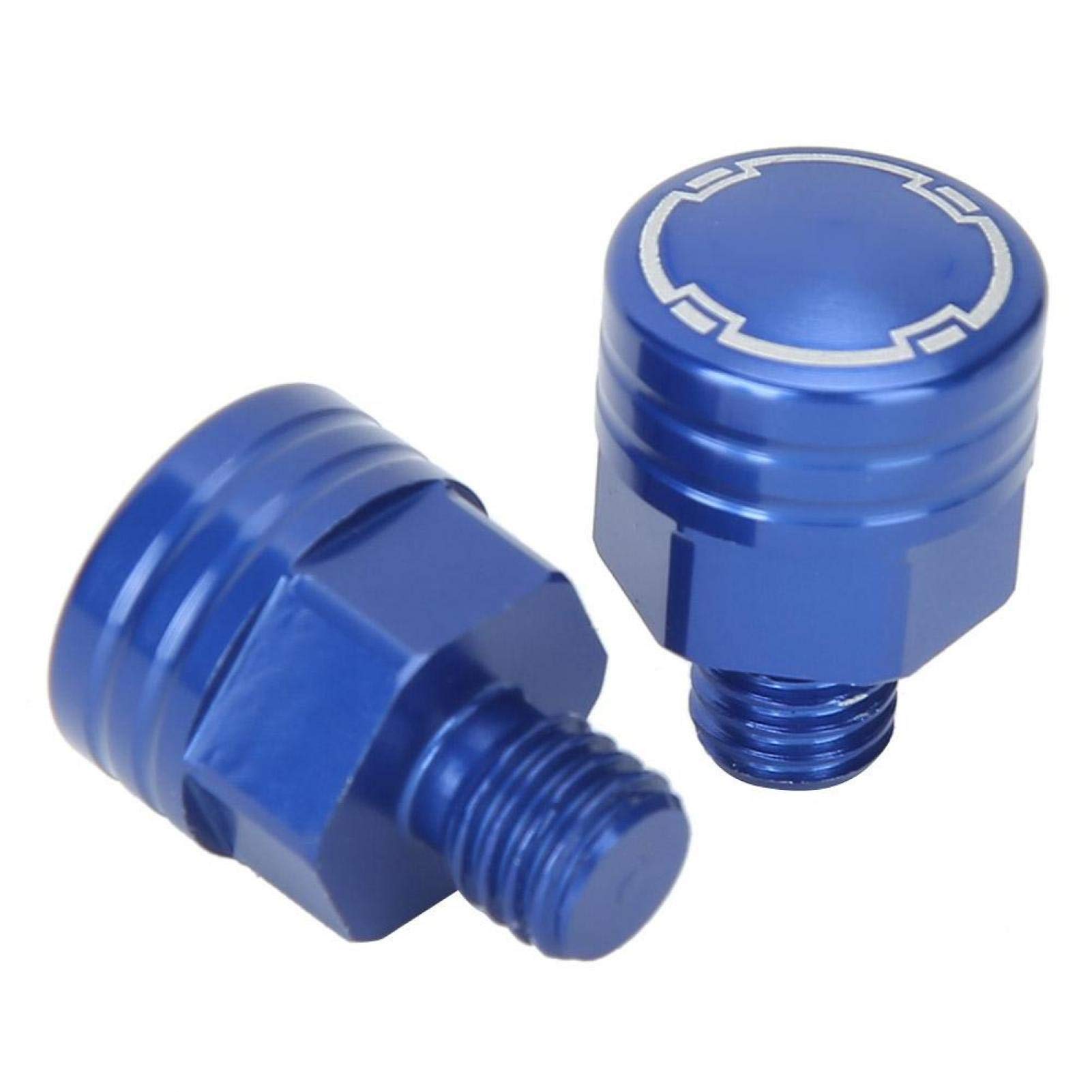 2Pcs SEPP Motorcycle Rearview Mirror Screws - Aluminum Alloy Decorative Bolts for Mirror Replacement & Customization (Blue) | Perfect for Harley, Honda, Yamaha & Other Bike Upgrades