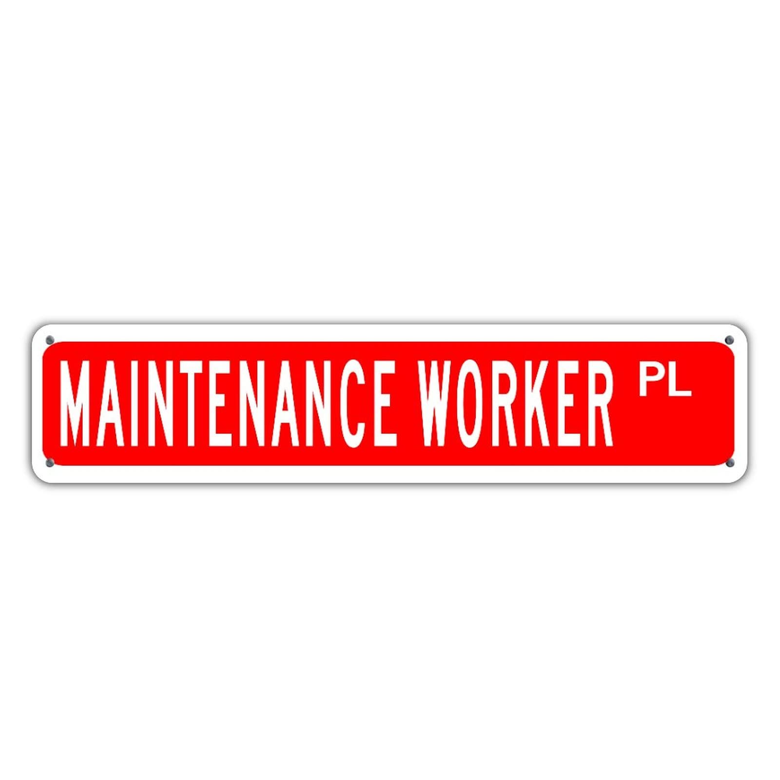 Vintage Red Metal Plaque Sign - Personalized Office & Garage Decor, UV Protected & Fade Resistant - Perfect for Restaurants, Gardens & Birthday Gifts (4x18 Inches) - Ideal for Home, Business & Outdoor Use