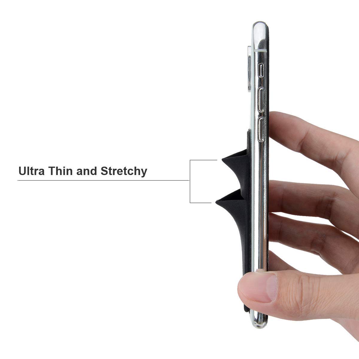 Stretchy Lycra Phone Card Holder - 3M Adhesive Sticker Wallet for iPhone, Samsung & Android - Holds Credit Cards, ID & Cash (3-Pack) - Perfect for Gym, Travel & Everyday Use