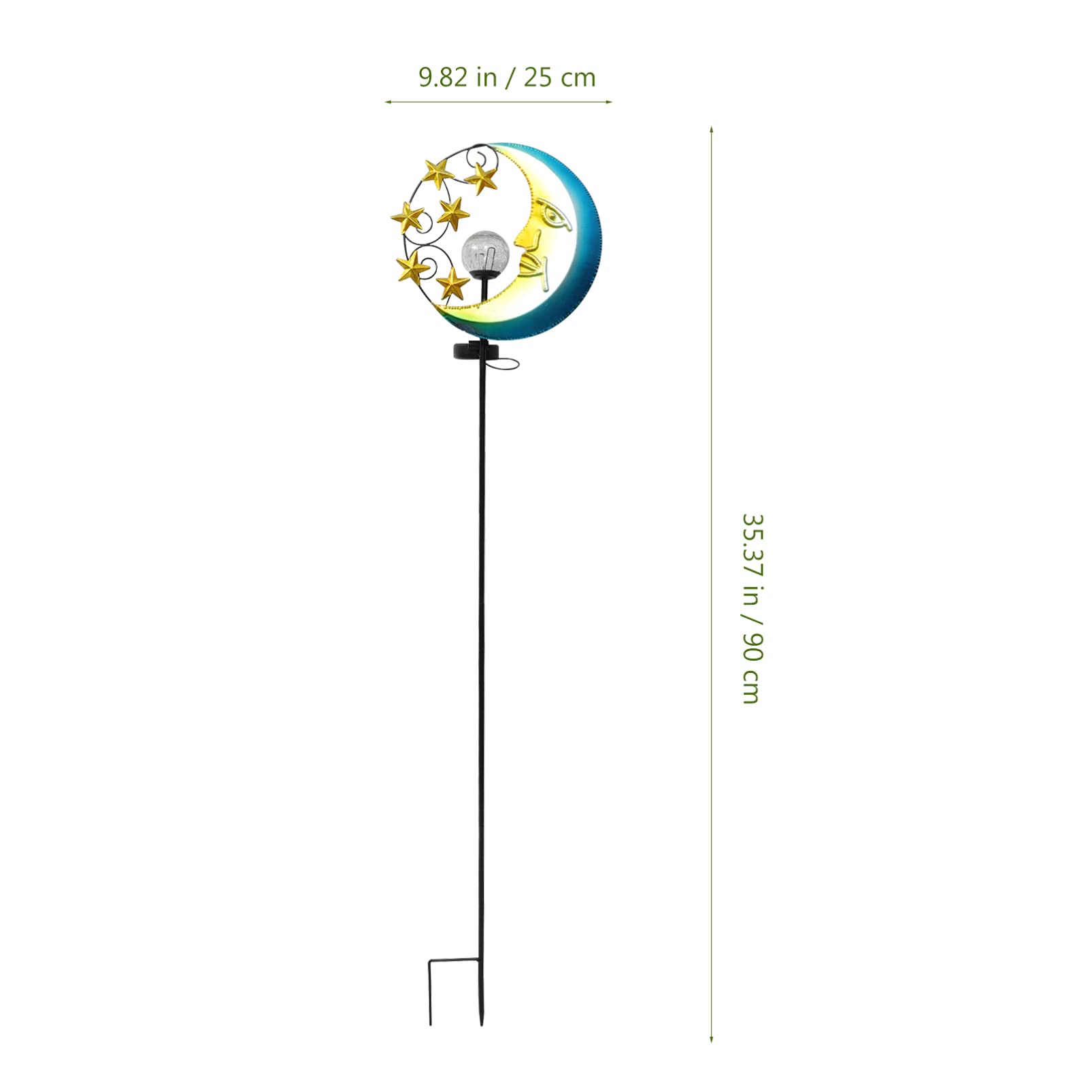 Solar Powered Moon & Star Shaped LED Ground Lights - Waterproof Outdoor Pathway Lighting for Garden, Lawn & Landscape Decoration | Perfect for Patios, Walkways & Backyard Ambience