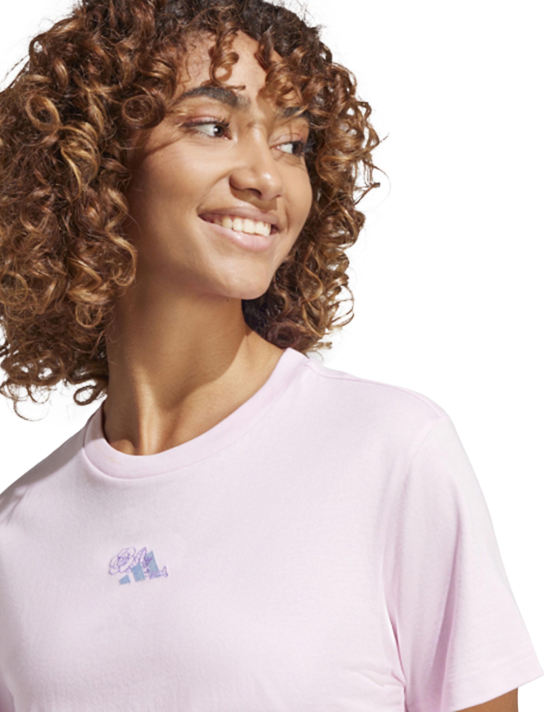 Lounge Mini Graphic T-Shirt for Women - Soft Cotton Casual Tee in Clear Pink | Perfect for Everyday Wear, Outings & Relaxing at Home