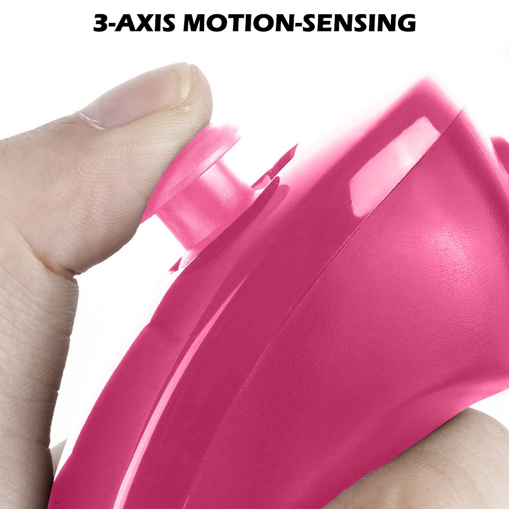 AFUNTA Wii U Nunchuck Controller - 2 Pack Replacement for Wii U Video Game Accessories (Pink) - Perfect for Multiplayer Gaming and Motion Control Fun