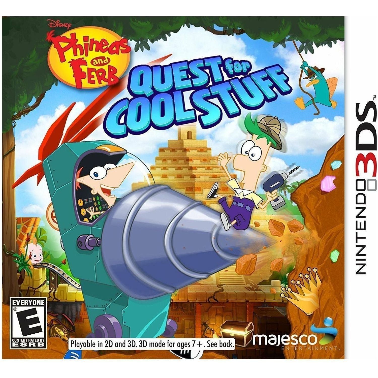 Phineas and Ferb Quest for Cool Stuff Nintendo 3DS Game - Cartridge in Case - Fun Adventure Game for Kids & Fans - Perfect for Travel & Family Game Nights