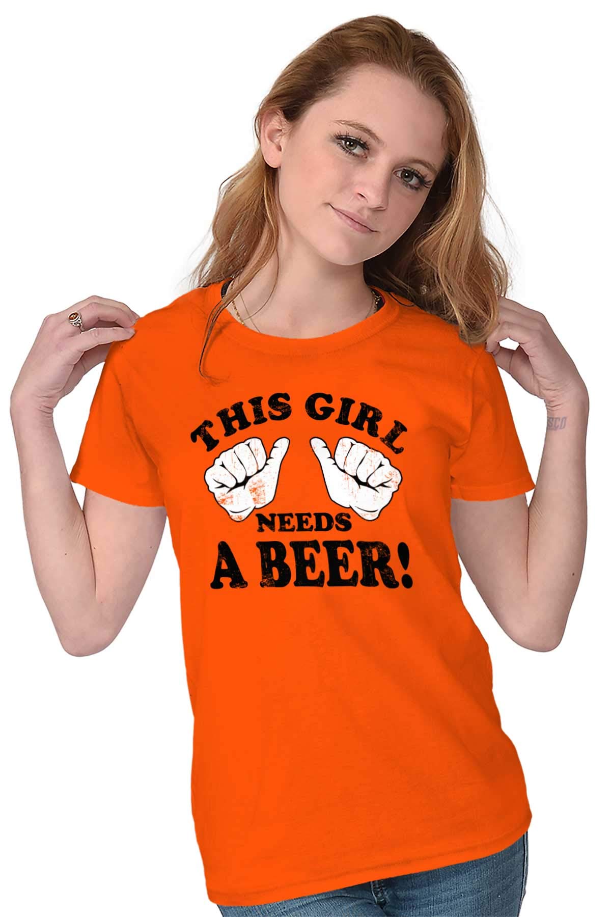 Funny 'This Girl Needs a Beer' Graphic Tee for Women - Cute Drinking T-Shirt for Ladies - Perfect for Girls Night Out, Bar Hopping & Casual Wear