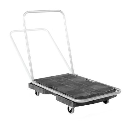 Heavy Duty Triple Trolley with Straight Handle - Industrial Utility Cart for Warehouse, Retail Store and Factory Use
