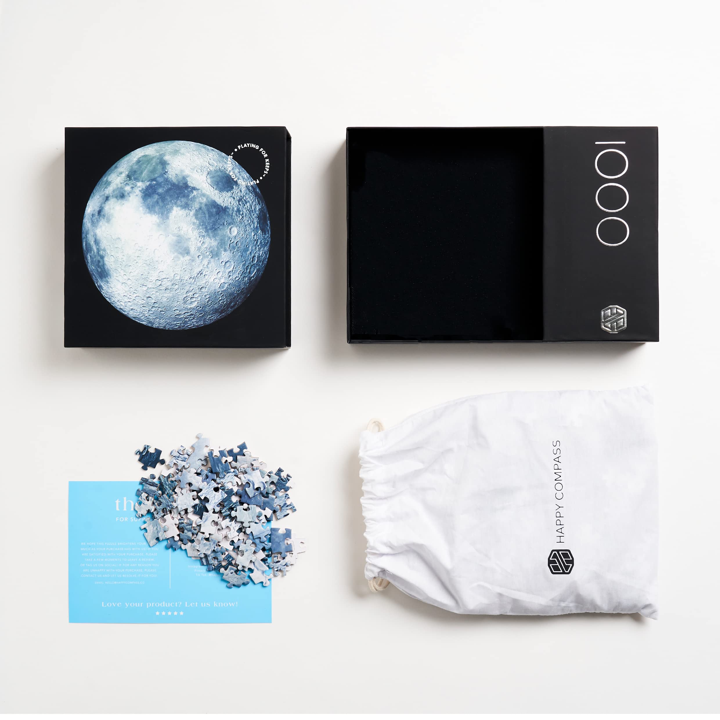 1000 Piece Moon Puzzle for Adults - Premium Round Jigsaw Puzzle with NASA Space Theme | Wall Art Decor, Mindfulness Game for Teens & Family | Perfect for Home Decor, Relaxation & STEM Education Activities