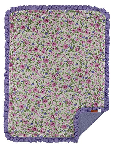 Bb Lavender Pink Floral, Lavender Minky Dot