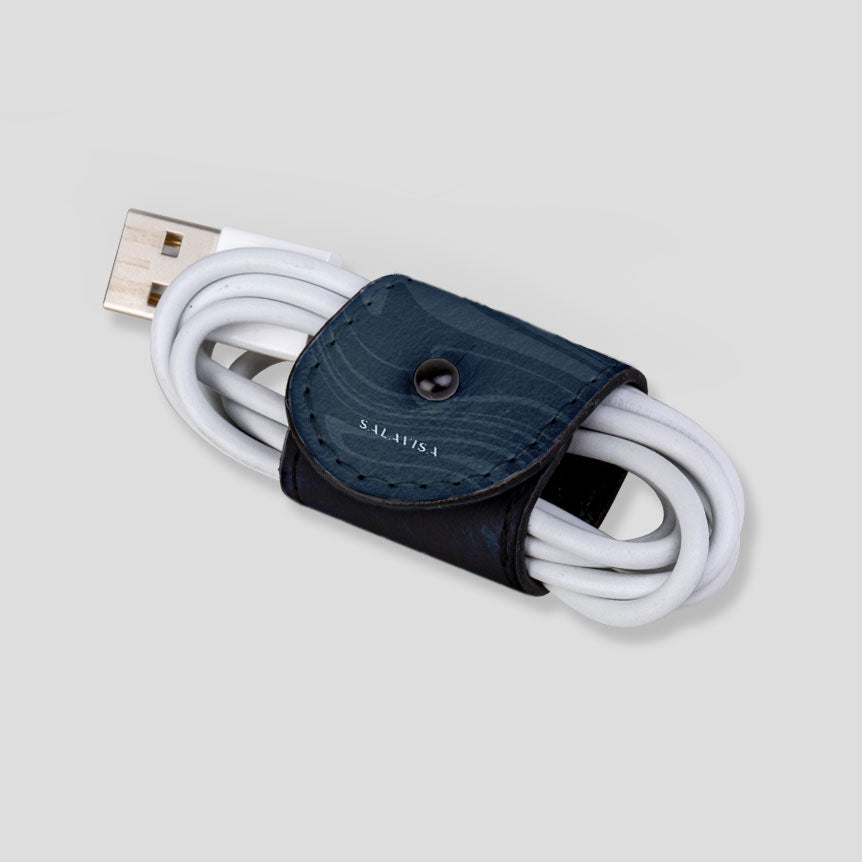 Eco-Friendly Green Swirl Cord Wrap - Biodegradable Cable Organizer for Home Office, DIY Crafts & Electronics | Perfect for Cable Management, Gift Wrapping & Decoration