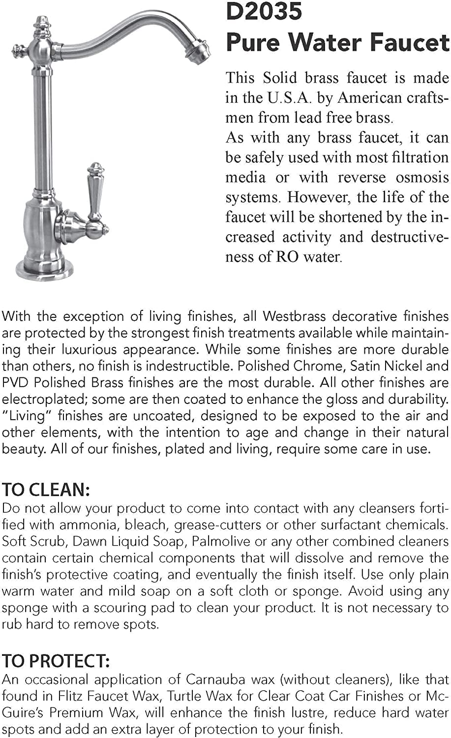 Westbrass D2035-NL-26 9 Inch Victorian Style Single Lever Cold Water Dispenser Faucet - Polished Chrome Finish for Kitchen, Bar, or Office Water Cooler Dispenser