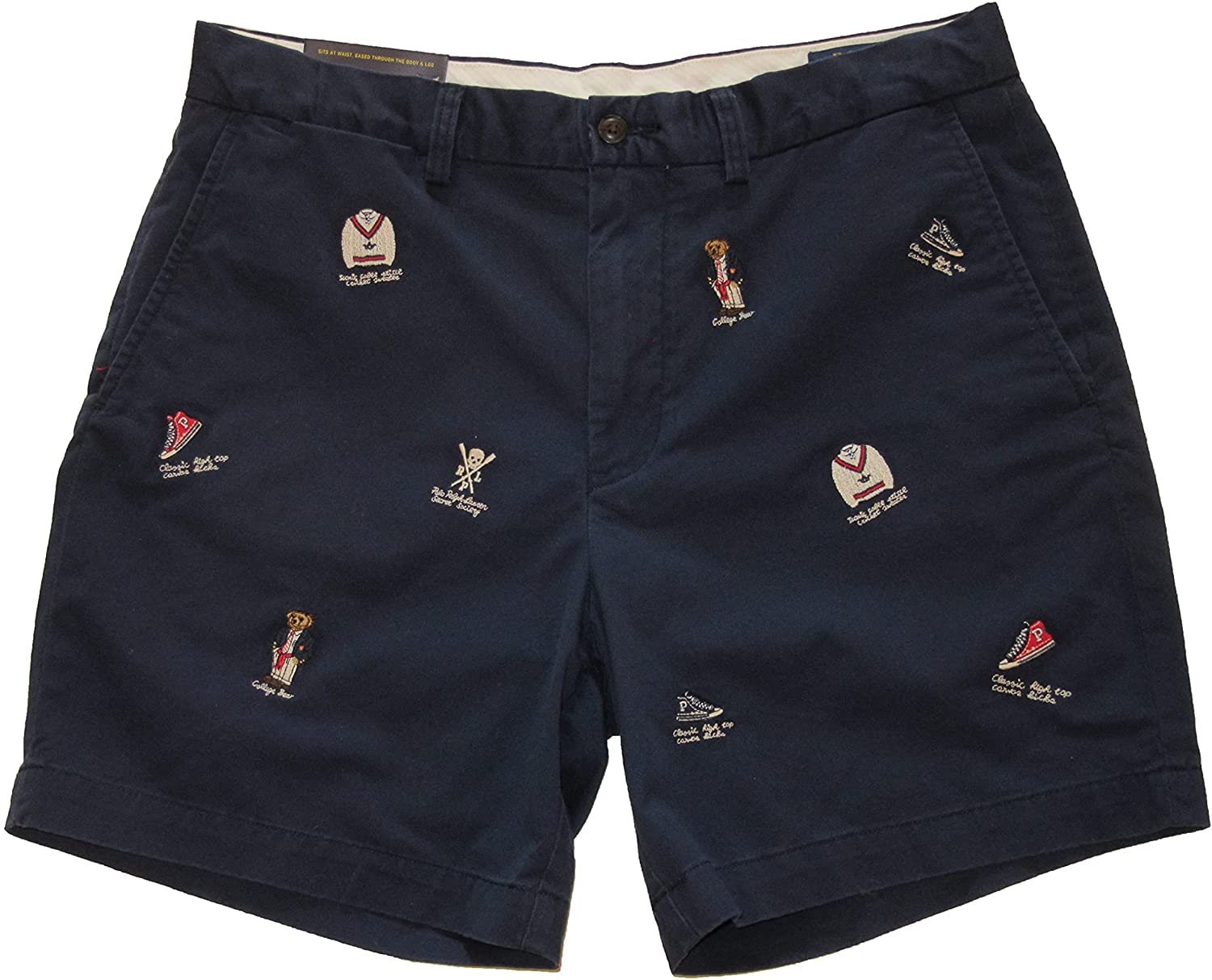Ralph Lauren Men's Classic Fit Chino Shorts - Comfortable Cotton Casual Summer Shorts for Golf, Beach & Outdoor Activities