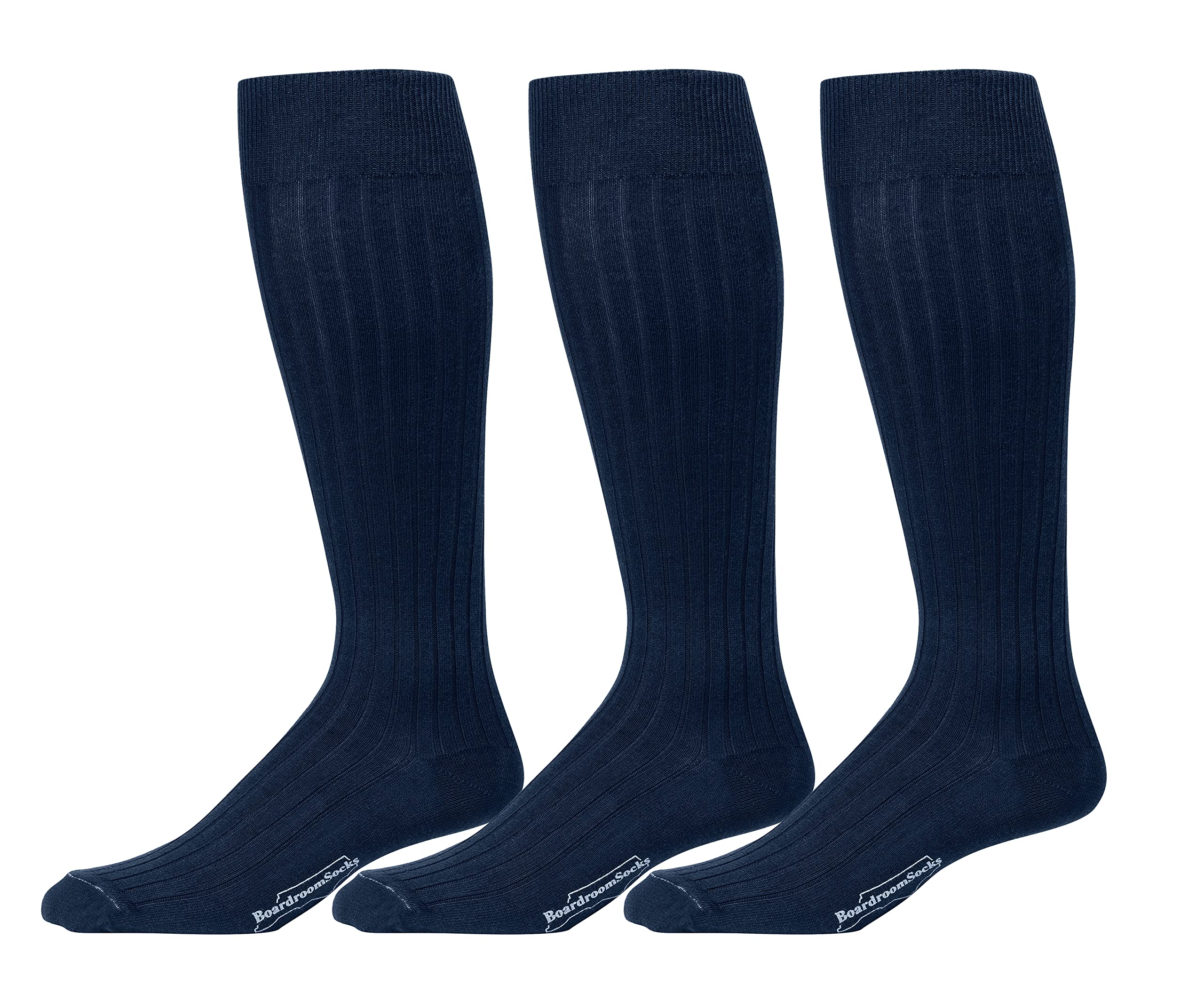 Premium Cotton Dress Socks for Men - Knee High Over The Calf Formal Socks - Breathable Business & Wedding Socks by Boardroom Socks - Perfect for Office, Formal Events & Special Occasions