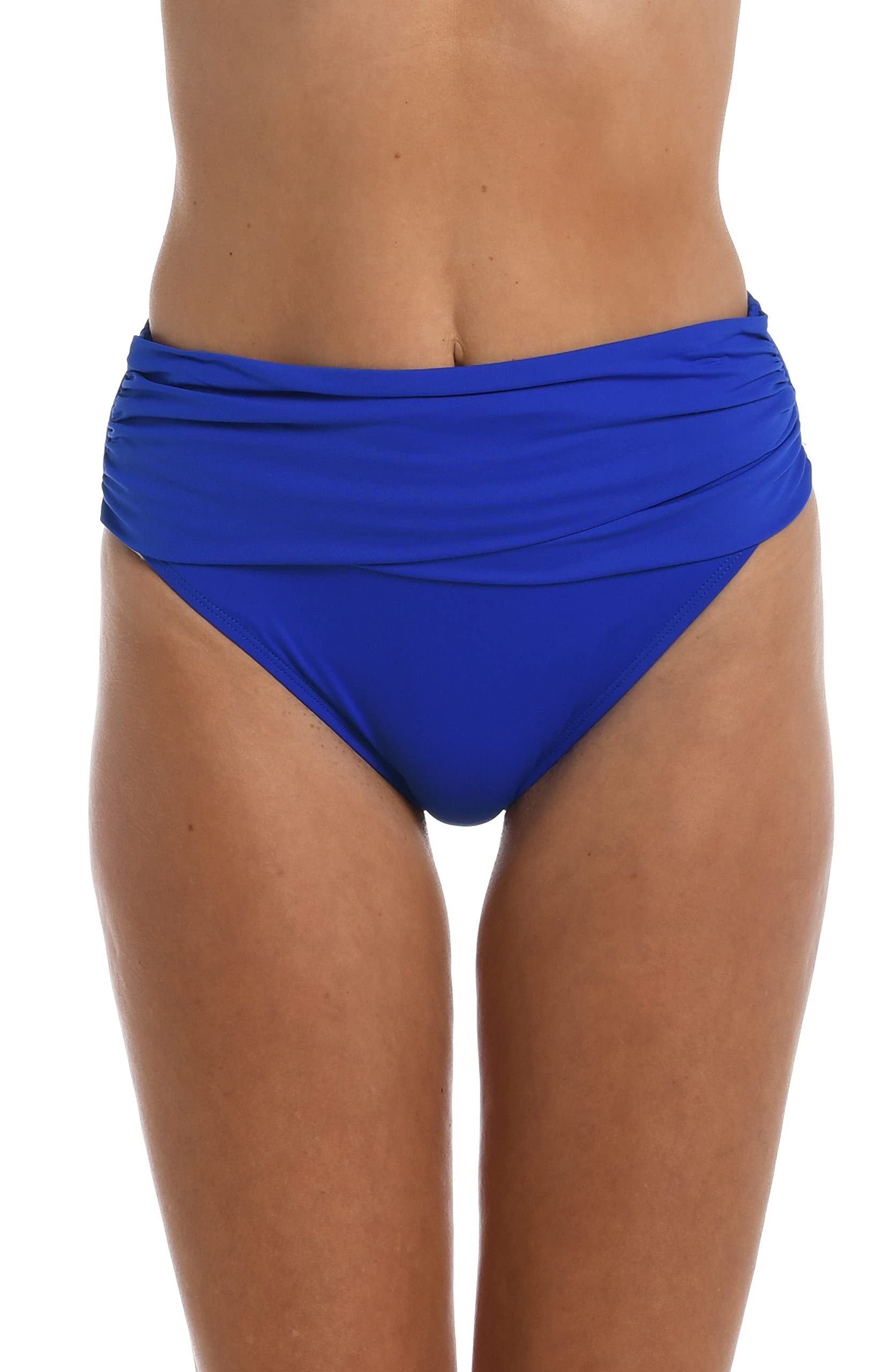 Island Goddess High Waist Bikini Bottom - Banded Mid Waist Panty Swimsuit for Women | Beach, Pool, Vacation & Summer Water Activities