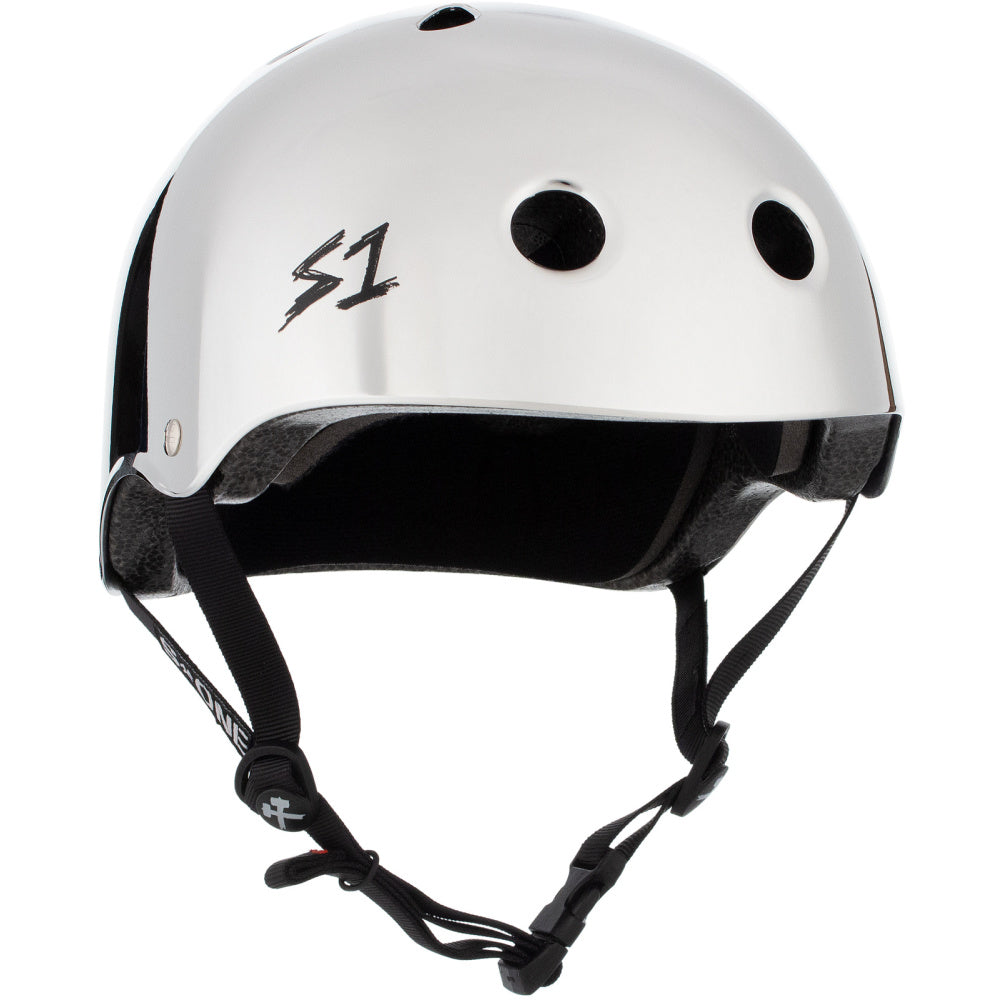 S One Lifer Helmet - Silver Mirror Motorcycle Helmet for Men & Women - Lightweight DOT Approved Full Face Helmet for Street Bike, Cruiser, Scooter Riding