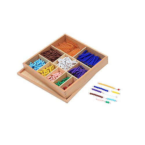 Adena Montessori Bead Set - Educational Math Learning Toys for Kids Ages 3-6, 55 Colorful Bead Bars (1-10) for Counting & Number Recognition - Perfect for Homeschool & Classroom Activities
