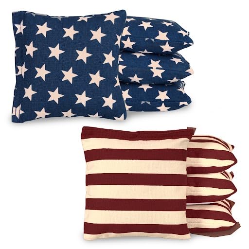 Punchau All-Weather Cornhole Bean Bags Set - 8 Regulation Size & Weight Bean Bags for Outdoor Cornhole Toss Game - Perfect for Backyard BBQs, Tailgating, and Beach Parties