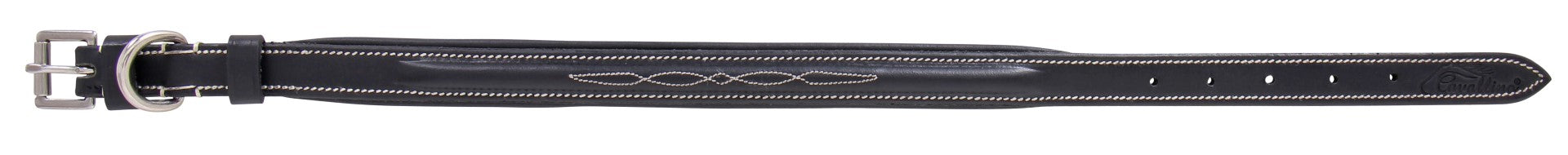 Premium Cavallino Leather Raised Stitch Dog Collar - Handcrafted Adjustable Pet Collar for Small Medium Large Dogs - Perfect for Walks, Training & Fashion Accessories
