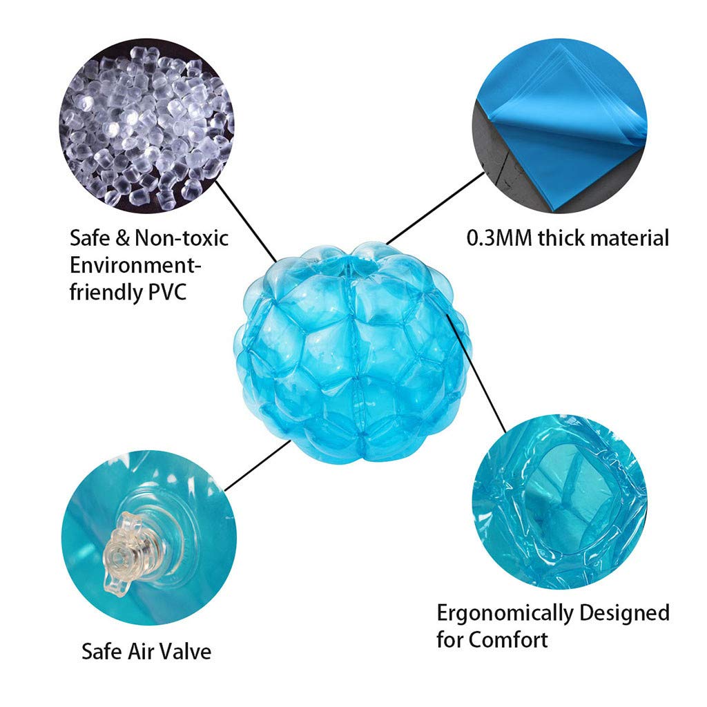 Inflatable Bumper Ball for Kids - PVC Collision Ball Outdoor Sports Game Toy for Backyard, Birthday Parties & Team Building Activities