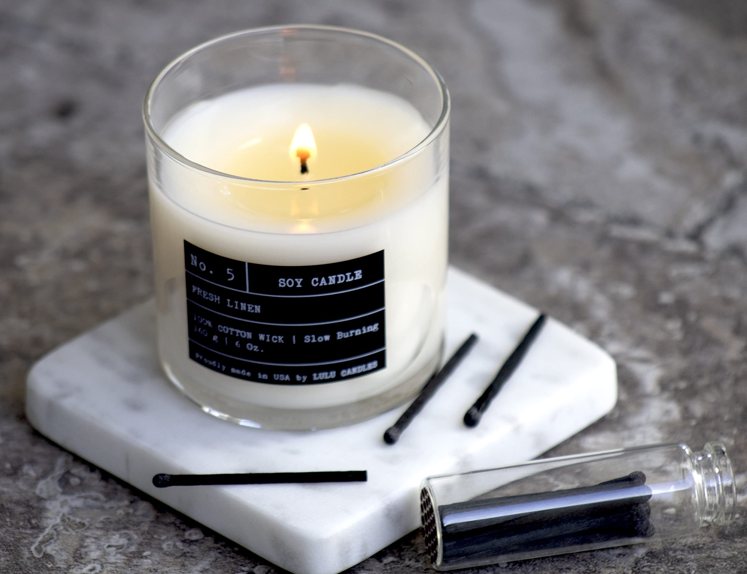 Lulu Candles - Premium Island Coconut Scented Soy Wax Candle | Hand-Poured in USA | Long-Lasting 30+ Hours | 6oz Jar Candle for Home, Spa, Yoga & Romantic Ambiance | Vegan & Eco-Friendly