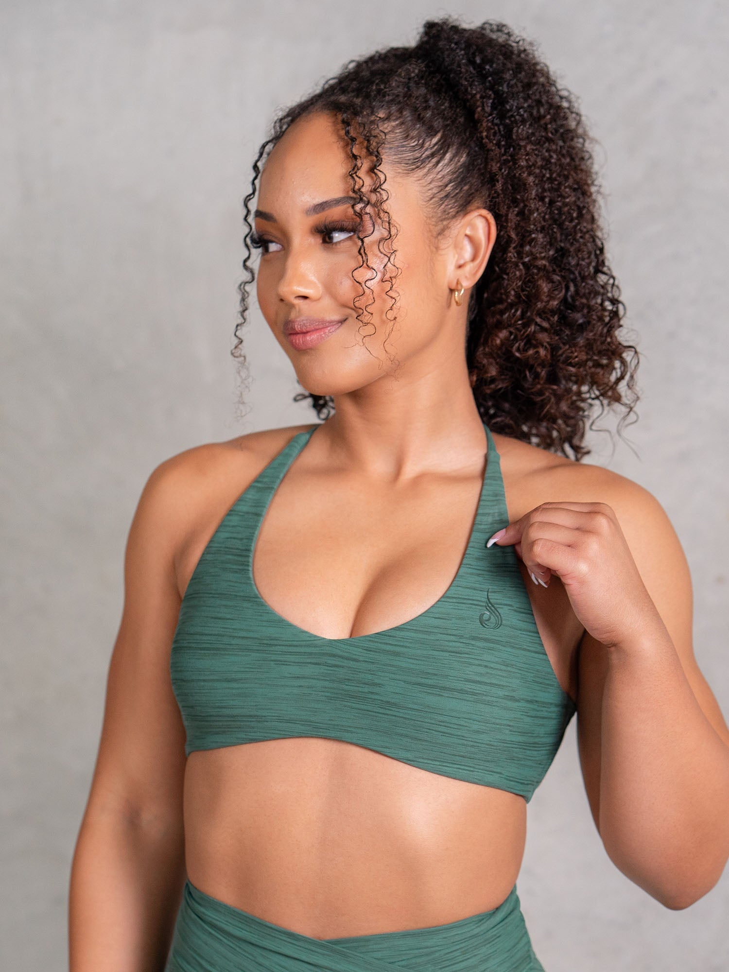 Icon Sports Crop Top - Breathable & Comfortable Workout Shirt for Women | Perfect for Yoga, Running & Gym - Fern Marl