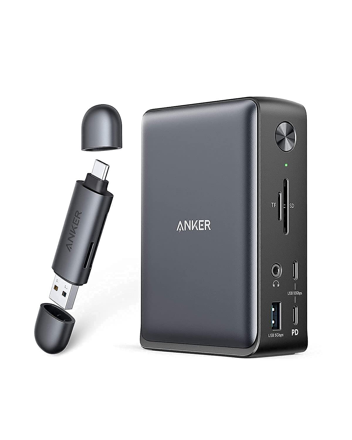 Anker 575 USB-C Docking Station (13-in-1) with 4K HDMI, Ethernet, USB 3.0 Ports & SD Card Reader - Premium Laptop Dock for MacBook Pro/Air, Dell, HP - Perfect for Home Office & Remote Work Setup