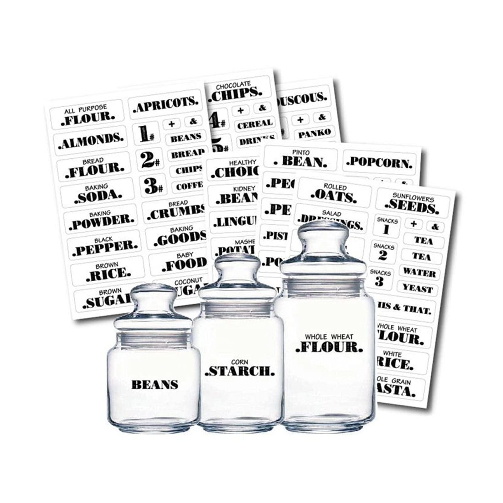 Waterproof Food Labels - Freezer Safe Stickers for Kitchen Storage & Date Tracking