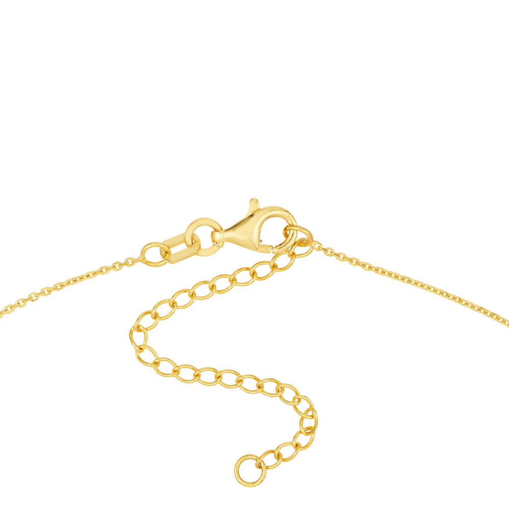 14K Gold Puffed 'Love' Pendant Necklace with 18-Inch Adjustable Chain - Romantic Gift for Valentine's Day, Anniversary & Special Occasions
