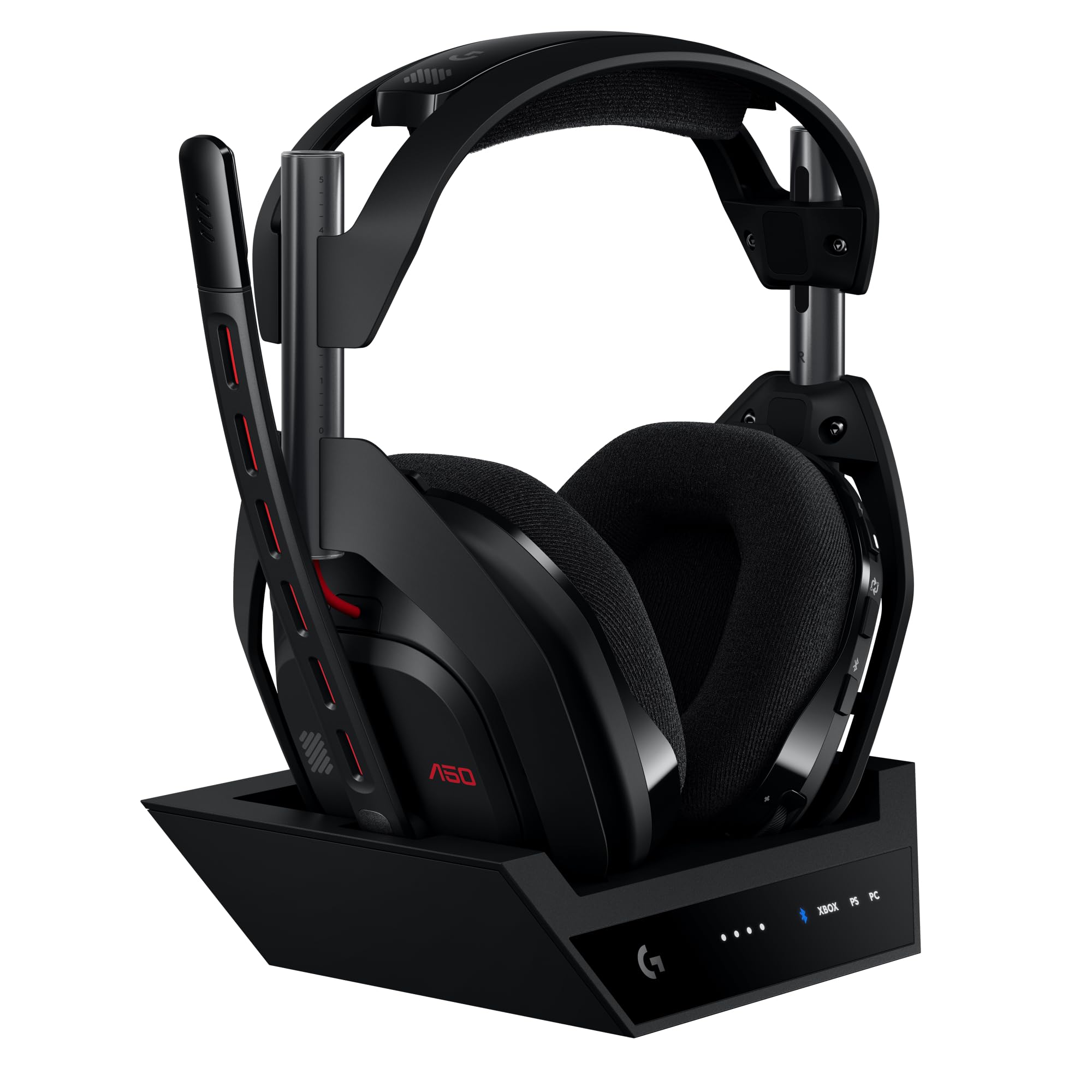 Logitech G Astro A50 Wireless Gaming Headset with Base Station - Omni-Platform for PS5, Xbox, PC - PLAYSYNC Audio Switcher, 24hr Battery, 2.4GHz & Bluetooth - Premium Black Headphones for Pro Gamers & Streamers