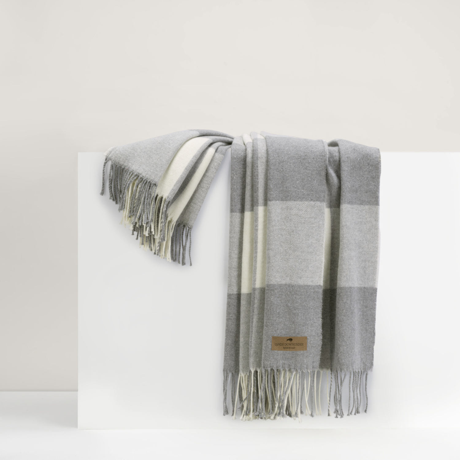 Buffalo Check Fringe Grey Throw Blanket - Soft Cozy Plaid Blanket for Couch, Bed & Winter - Perfect for Home Decor, Gifts and Cold Weather Snuggling