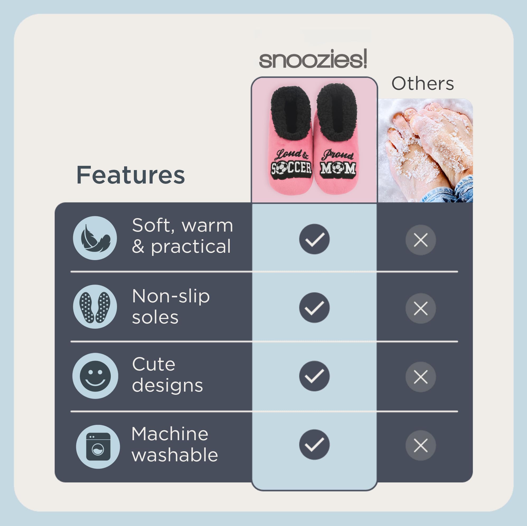 Cozy Non-Slip Fuzzy Slipper Socks for Women - Funny Pairable House Slippers by Snoozies | Perfect for Indoor Relaxation, Lounging & Gift Giving
