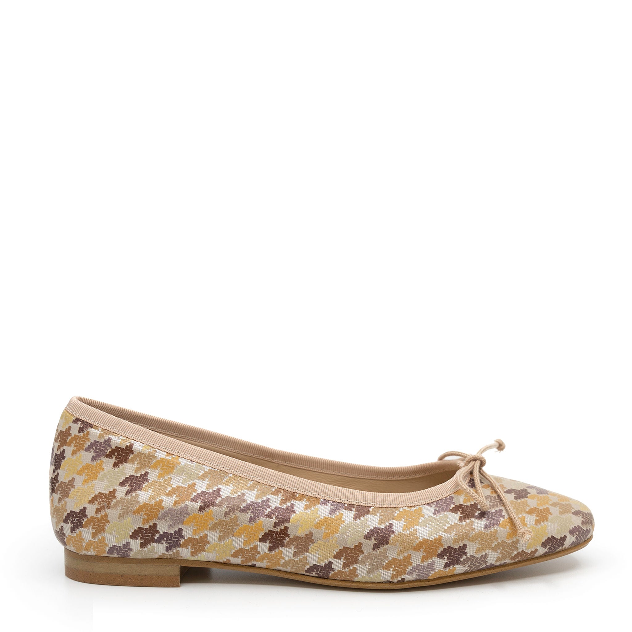 Blublonc Women's Multi Houndstooth Square Toe Ballet Flats - Comfortable Casual Shoes for Work, Office & Everyday Wear