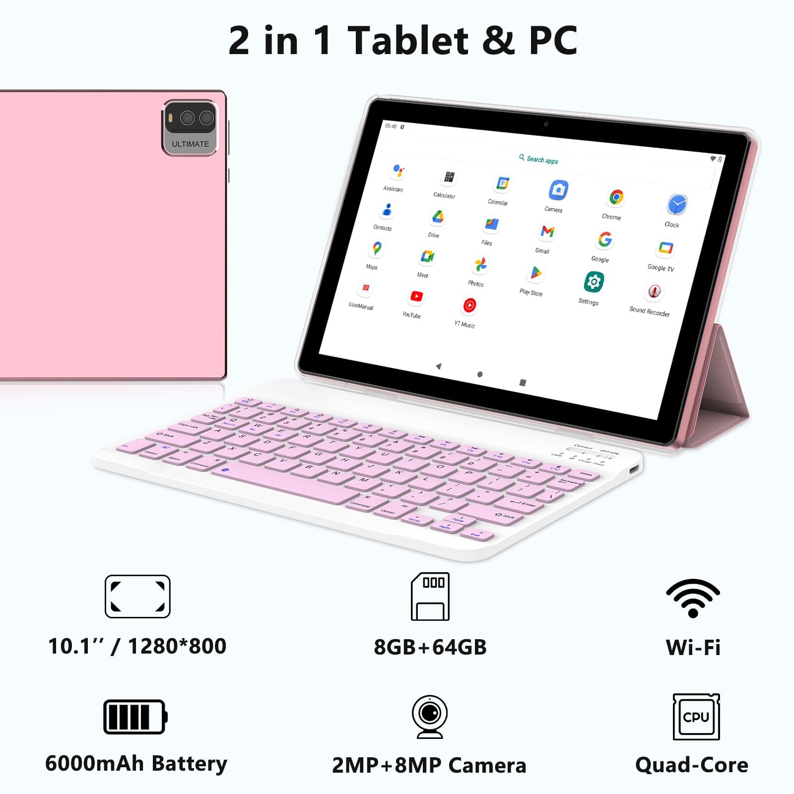 2-in-1 Android Tablet 10.1