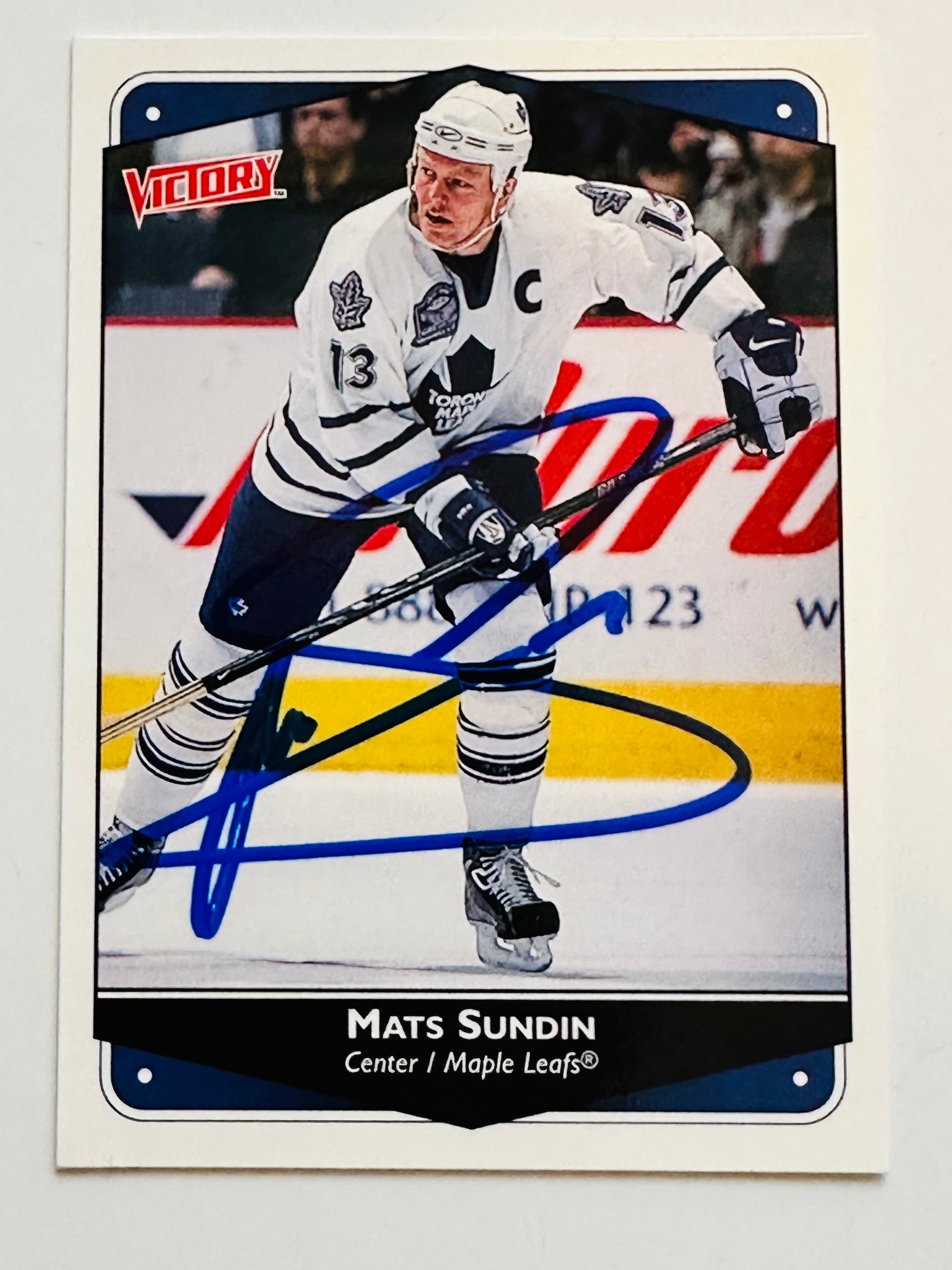 Mats Sundin Rare Autographed Hockey Card with COA - Authentic Collectible for NHL Fans & Memorabilia Enthusiasts - Perfect for Display, Gifts, and Sports Collections