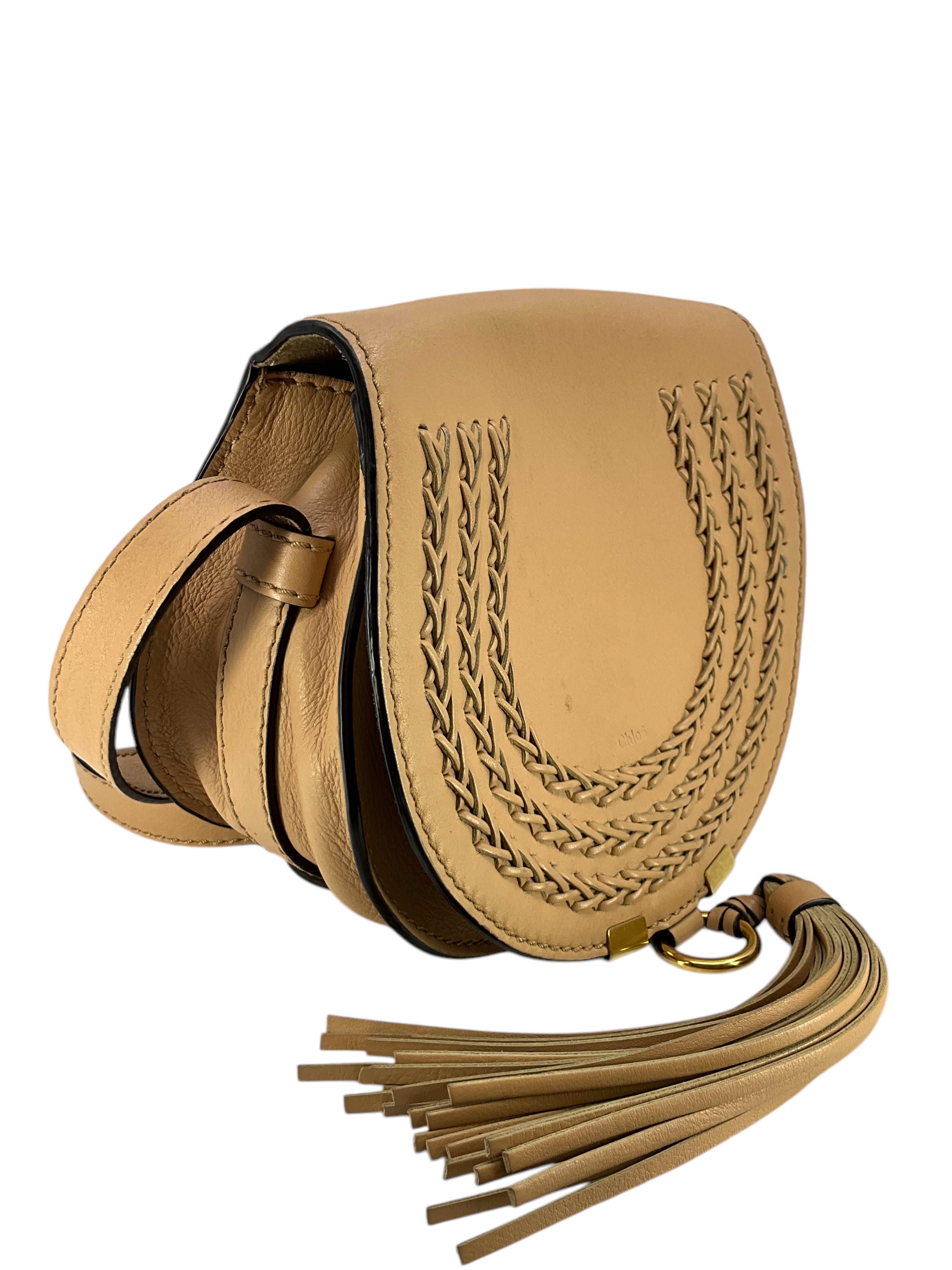 Chloe Mini Braid Marcie Round Crossbody Bag for Women | Genuine Leather Shoulder Purse | Perfect for Date Night, Travel & Everyday Use