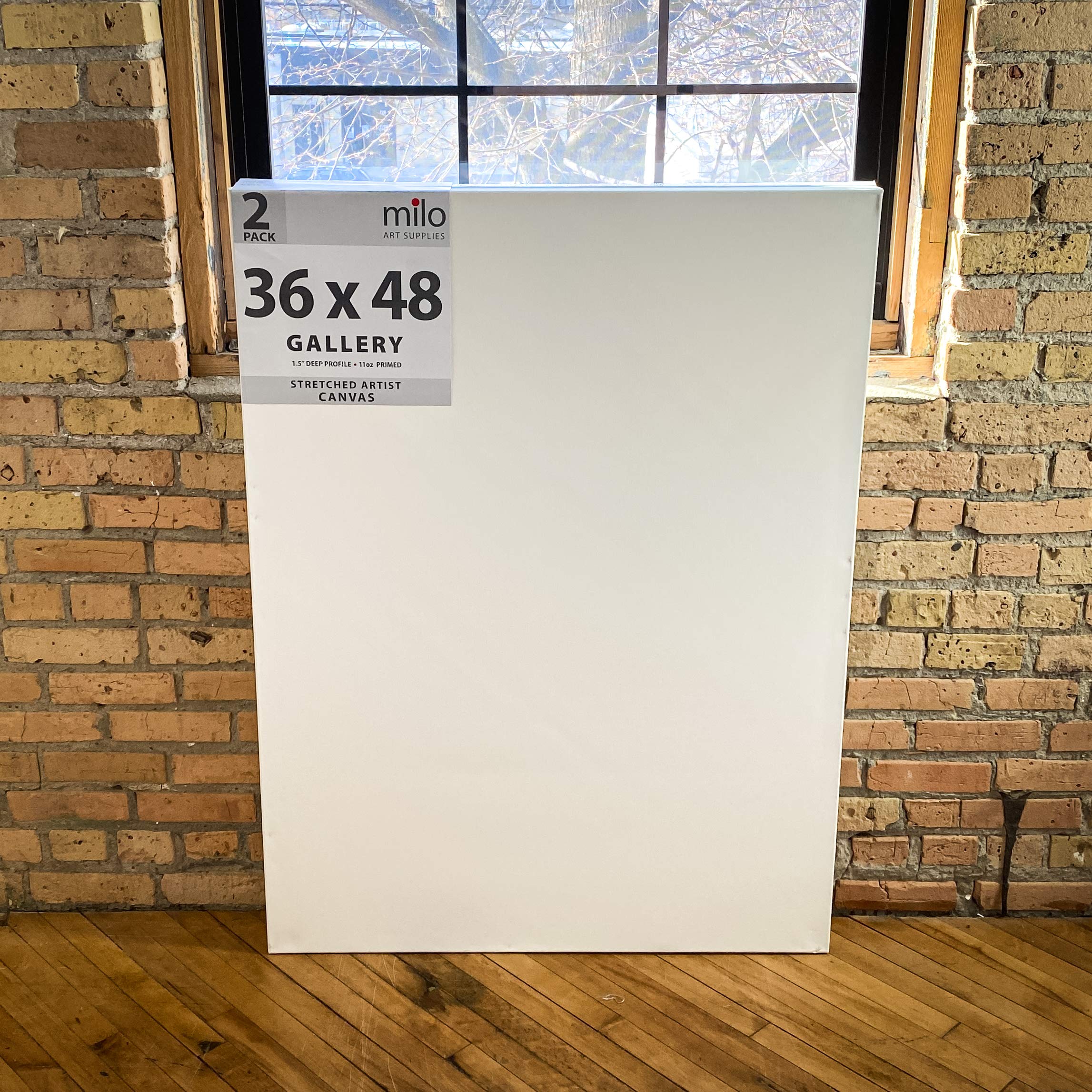 Milo Stretched Artist Canvas - 36x48 Inches, 2 Pack, 1.5