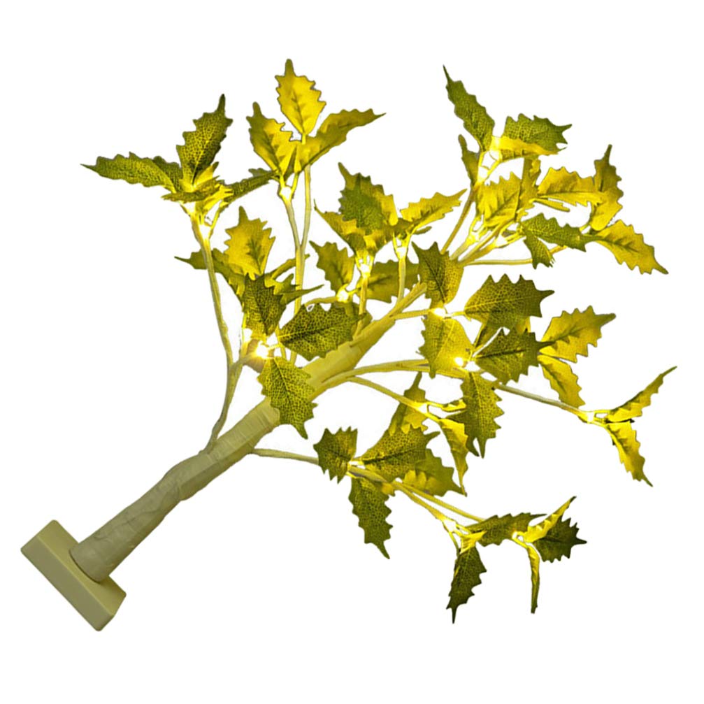 SOLUSTRE Maple Tree LED Night Light - DIY Bonsai Desk Lamp with Warm White Fairy Lights for Home Decor, Bedroom, Living Room, Office & Gift Giving