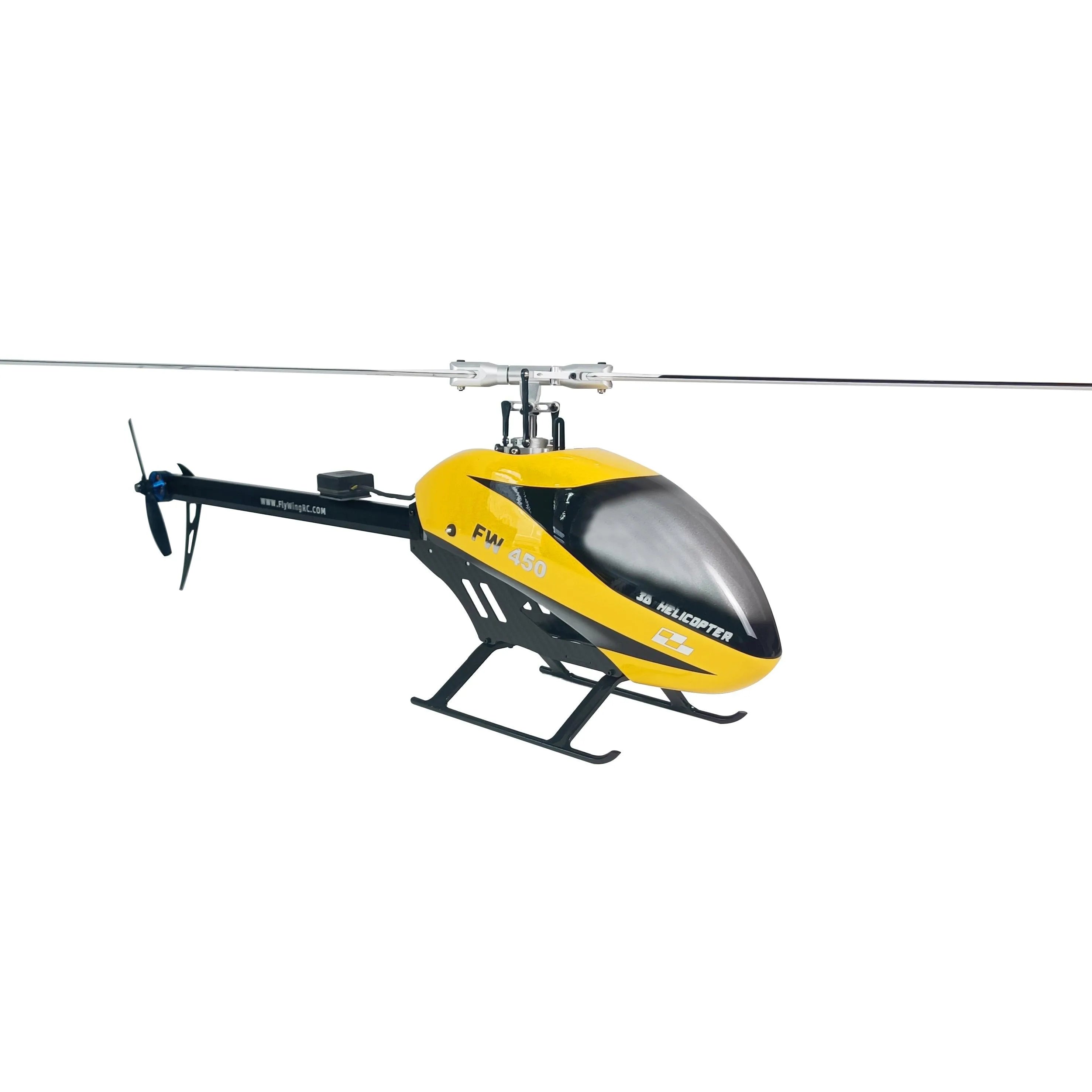 Fly Wing FW450L V2 6CH 3D RC Helicopter - 2.4GHz Smart Remote Control, Almost Ready-to-Fly (BNF/RTR) for Indoor/Outdoor Aerial Photography & RC Hobby Fun