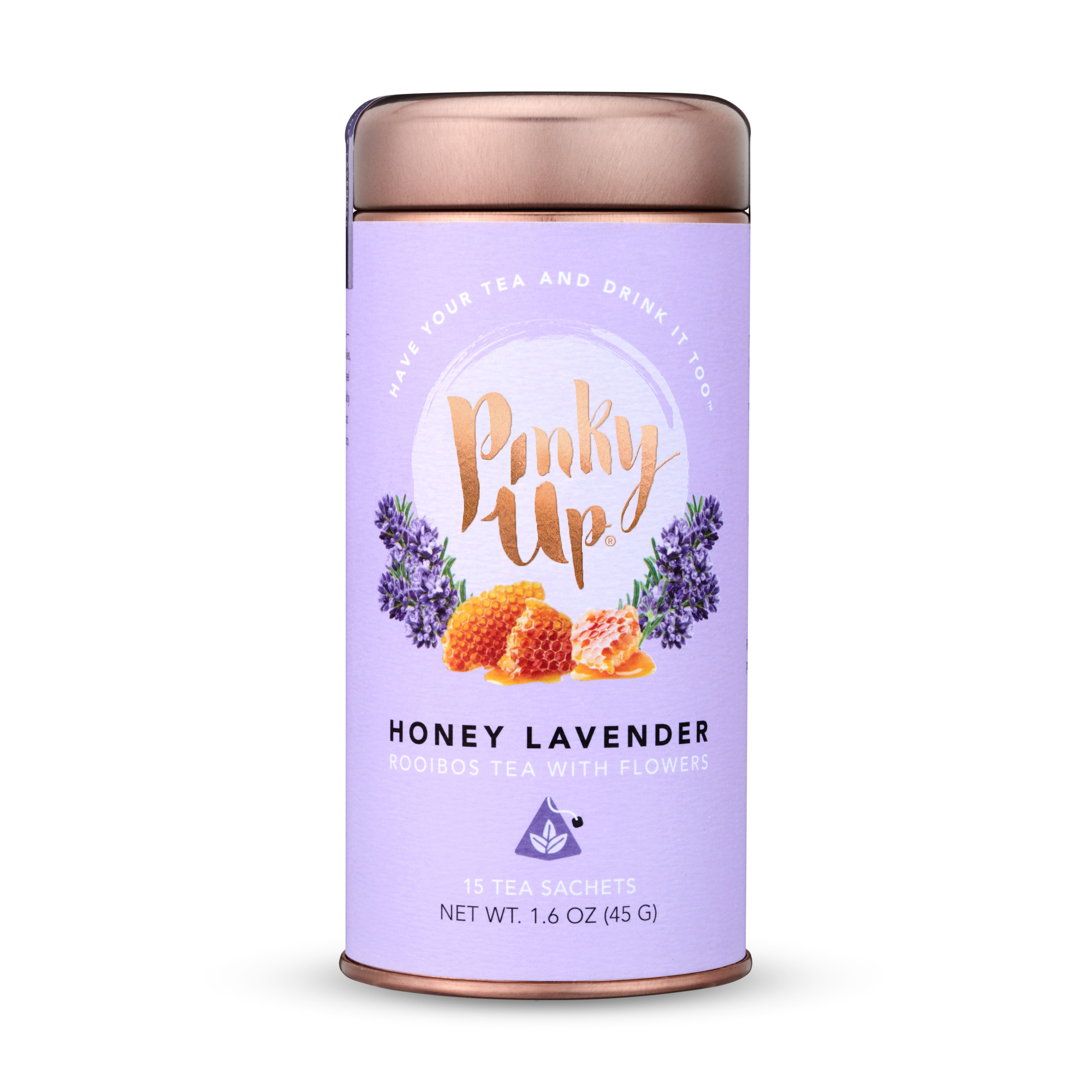 Organic Honey Lavender Rooibos Tea Bags - 15 Count | Caffeine-Free Herbal Tea for Relaxation & Sleep | Perfect for Evening Tea Time, Stress Relief & Gift Giving