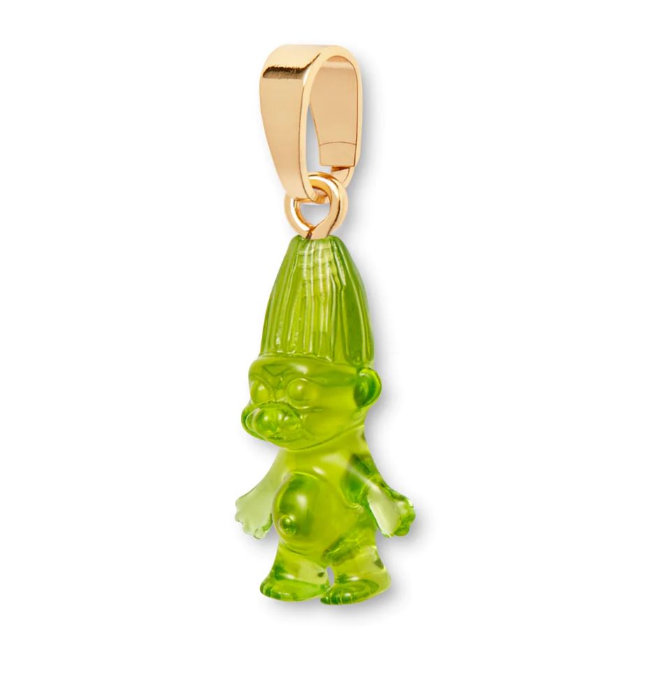 Norwegian Lucky Troll Translucent Pendant Necklace with Gold Connector - Perfect for Viking Jewelry Lovers & Norse Mythology Gifts