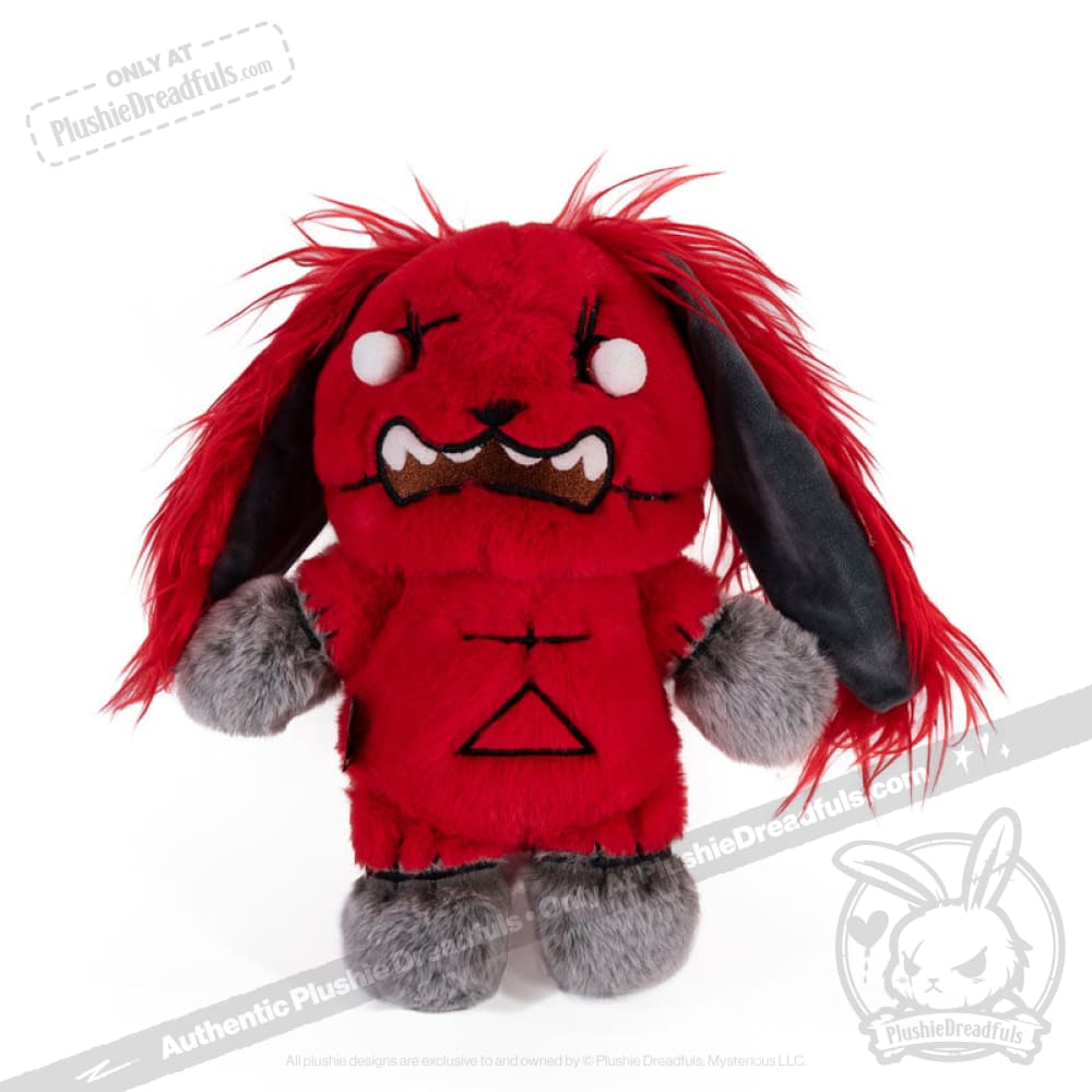 Plushie Dreadfuls Rage Rabbit Stuffed Animal - Soft Emotional Support Toy for Stress Relief & Anger Management | Perfect for Therapy, Gifts & Home Decor