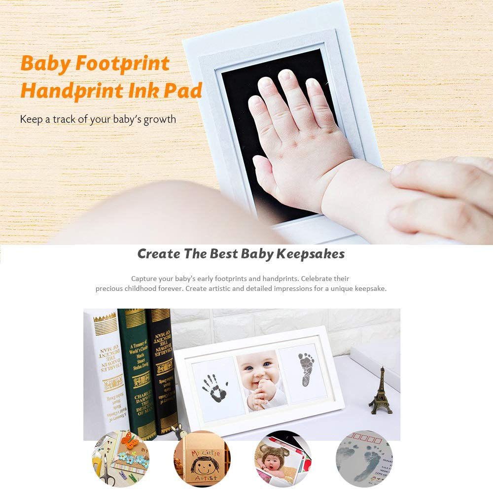 Safe Non-Toxic Baby Inkless Handprint Kit - Perfect Newborn Keepsake Gift for Parents