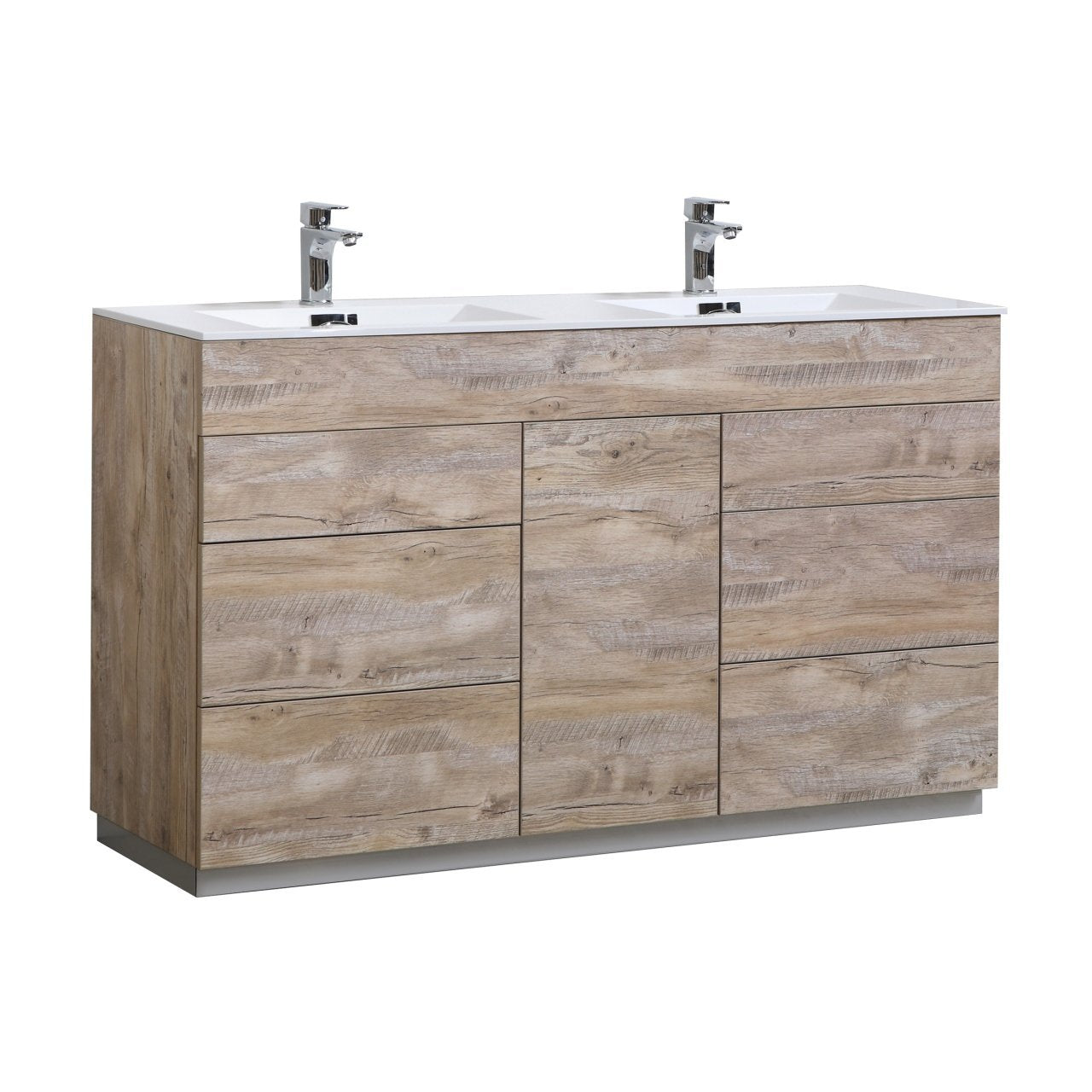 KubeBath Milano 60-Inch Double Sink Modern Bathroom Vanity with Multiple Color Options - Perfect for Master Bathroom & Guest Bathroom Renovations