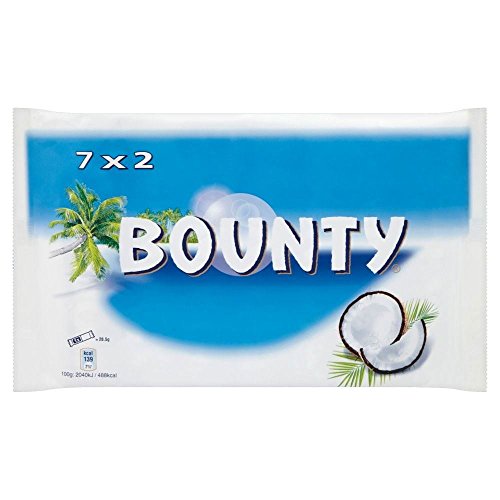 Bounty Bar Milk Chocolate - Pack of 7 Bars (14.1oz) - Delicious Coconut Filled Candy for Snacking, Gifts & Party Favors
