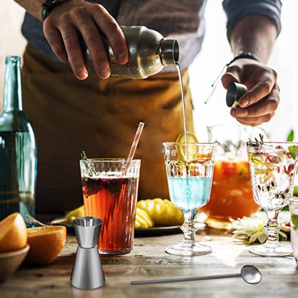 Premium 9-Piece Stainless Steel Cocktail Shaker Set - Bartender Mixology Kit with Drink Recipe Booklet - Ideal for Home Bars, Parties & Professional Bartending