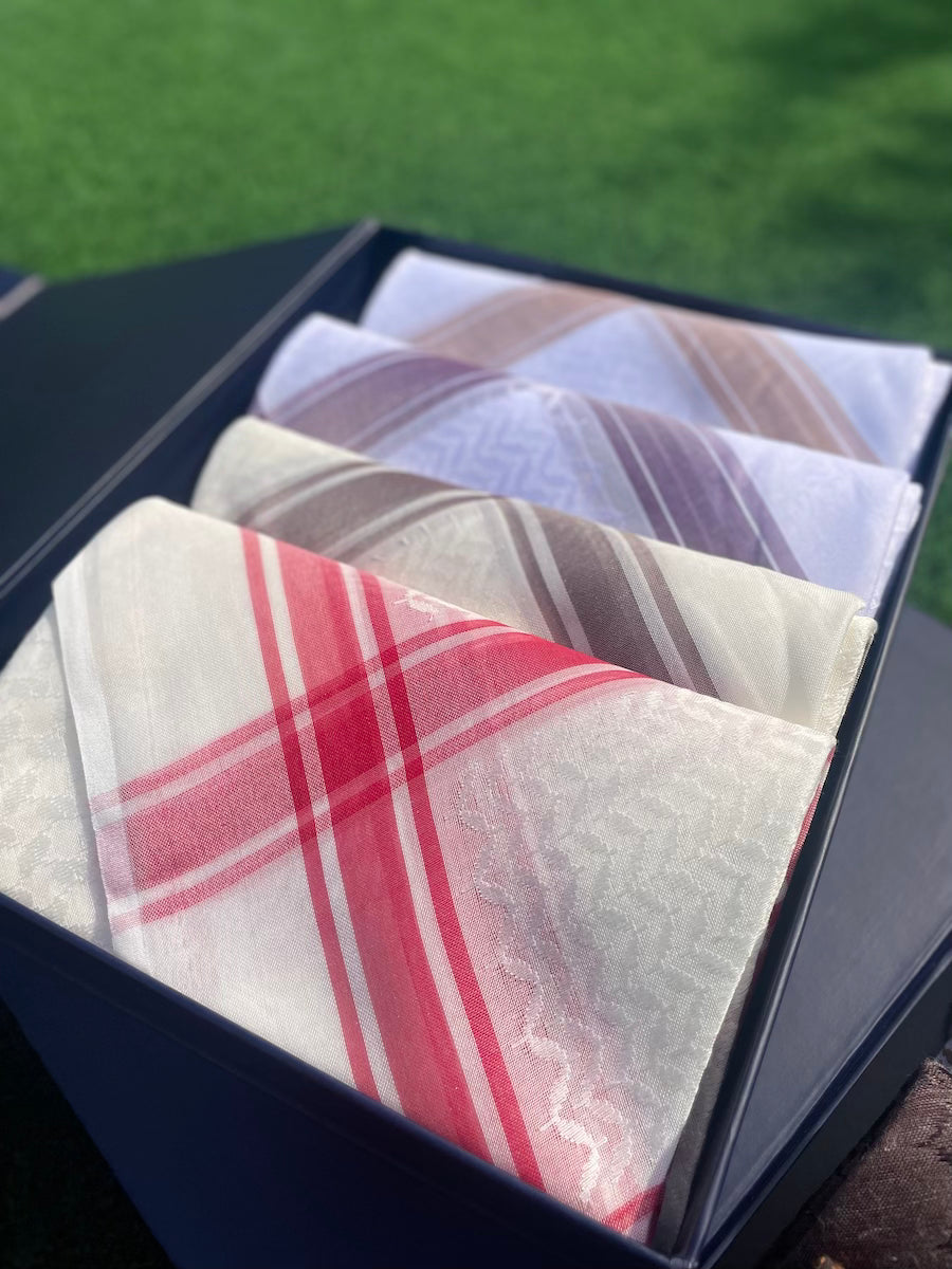 Exclusive Sand & Berry Collection 4-Piece Keffiyeh Scarf Set - Limited Edition Fashion Accessory for Women & Men - Perfect for Travel, Beach, and Outdoor Adventures