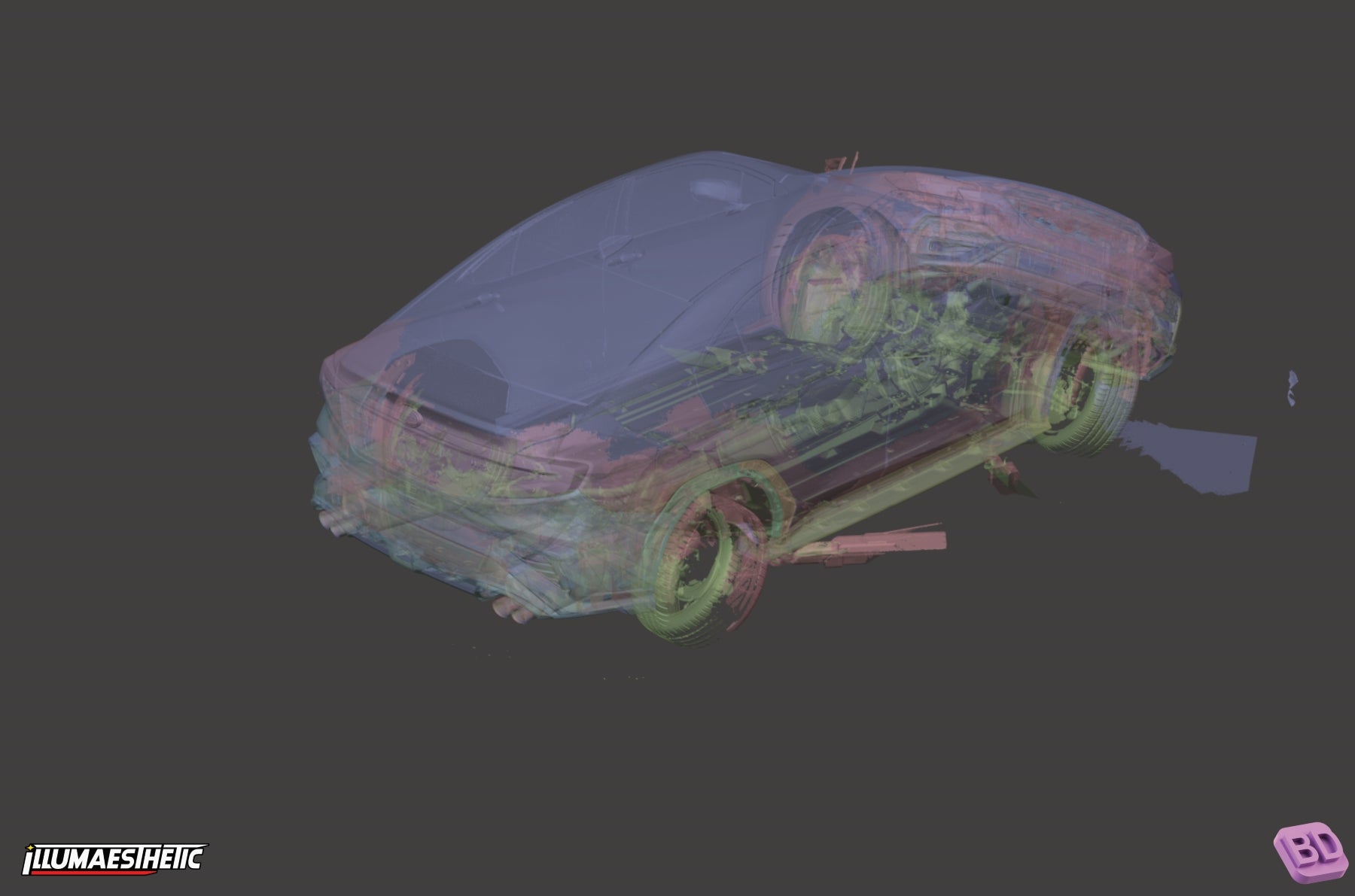 2022+ Subaru WRX (VB) 3D Scan Model - Perfect for Car Enthusiasts, Custom Modifications & Virtual Showrooms