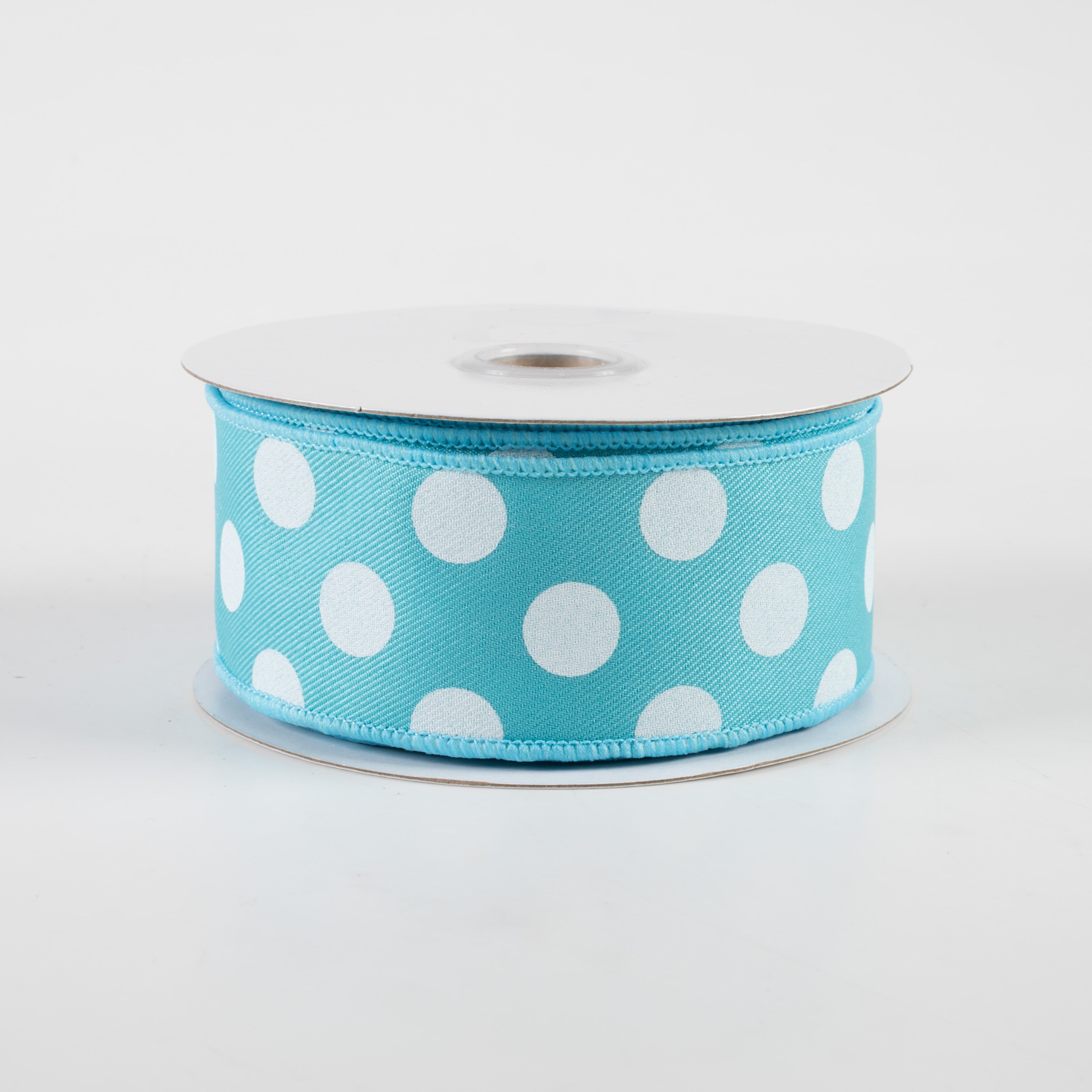 1.5 Inch Polka Dot Ribbon - Turquoise & White Decorative Ribbon (10 Yards) for Gift Wrapping, DIY Crafts, and Party Decorations