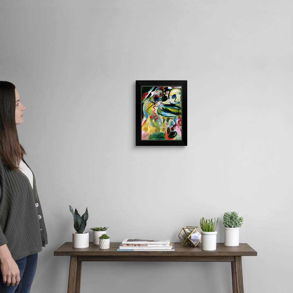 Abstract Composition Black Framed Wall Art Print - Modern Home Decor for Living Room, Bedroom & Office | Ready to Hang Canvas Painting