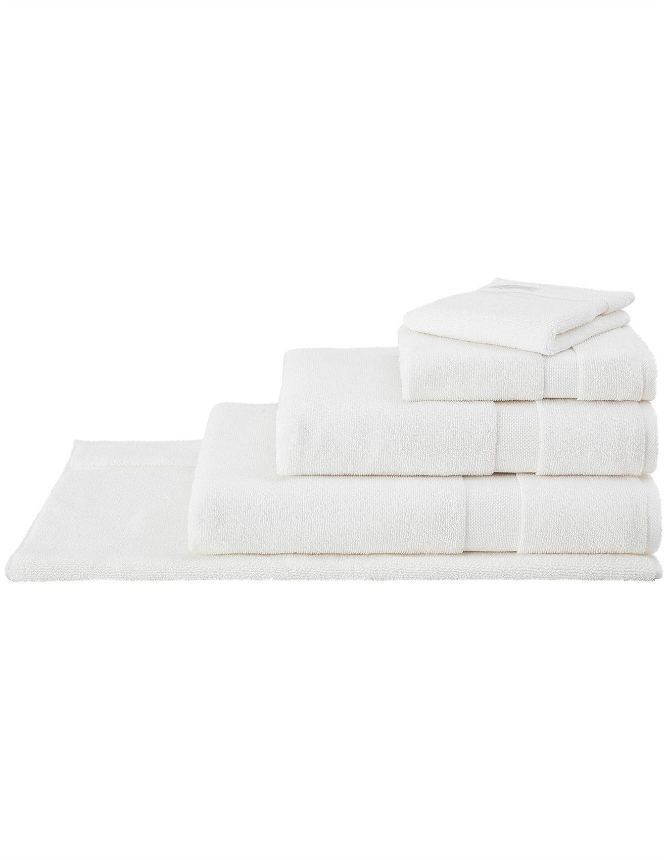 Organic Cotton Lyocell Bath Towel Set - Premium Soft & Absorbent SNOW Collection by Sheridan | Luxury Spa, Bathroom & Hotel Use